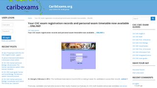 
                            3. Your CXC exam registration records and personal exam timetable ... - Cxc Student Portal Timetable