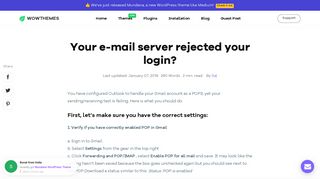 
                            8. Your e-mail server rejected your login? | Wow Themes - Windows Live Mail Gmail Rejected Portal