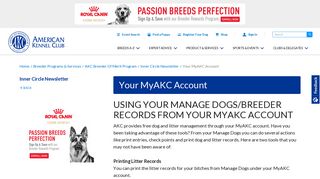 
                            4. Your MyAKC Account – American Kennel Club - Akc Marketplace Portal