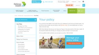 
                            4. Your policy - Defence Health - Defence Health Portal