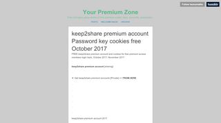 
                            4. Your Premium Zone — keep2share premium account ... - Keep2share Portal 2017