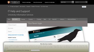 Your Raven login — IT Help and Support - uis.cam.ac.uk - Hermes Portal Cambridge