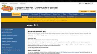 
                            7. Your Residential Bill - Austin Energy - Coautilities Com Portal