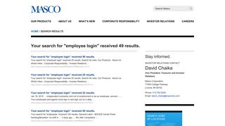 
                            4. Your search for “employee login” received 24 ... - Masco Corporation - Masco Employee Portal