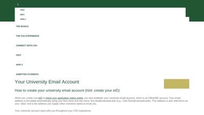 Your University Email Account  Admissions  Colorado ...