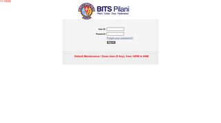
                            3. Your User ID and/or Password are invalid. - BITS ERP SIS ... - Erp Login Bits Goa