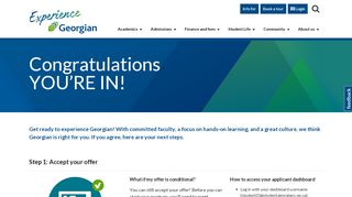 
You've been accepted - Georgian College  
