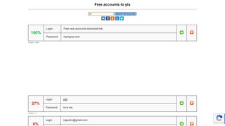 
                            7. yts - free accounts, logins and passwords - Yts Login