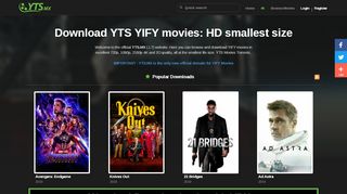 
                            2. YTS: The Official Home of YIFY Movies Torrent Download - Yts Login