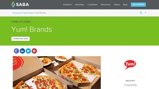 
                            8. Yum Brands | Resources - Saba Software Case Study - Learningzone Yum Com Login