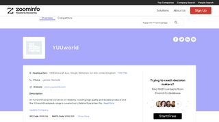 
                            6. YUUworld - Overview, News & Competitors | ZoomInfo.com - Yuuworld Com Sign In