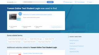 
                            2. Yuwam Online Test Student Login at top.accessify.com - Yuwam Online Test Student Portal