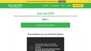 
Zap Labs CRM | Easy Agent Pro  
