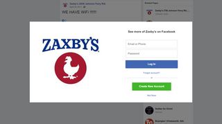 
                            4. Zaxby's - WE HAVE WiFi !!!!!! | Facebook - Zaxby's Wifi Sign In