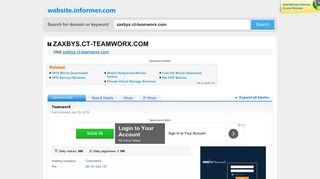 
                            1. zaxbys.ct-teamworx.com at Website Informer. TeamworX. Visit ... - Zaxby's Teamworx Login