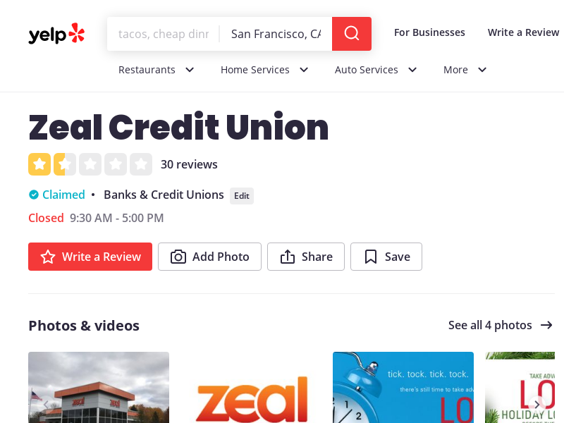 
                            7. ZEAL CREDIT UNION - 29 Reviews - Banks & Credit Unions ...