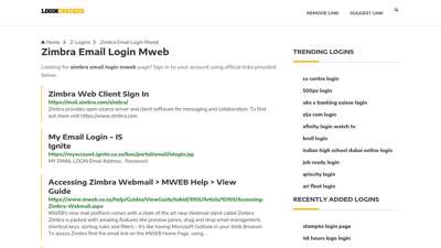 Zimbra Email Login Mweb — Sign In to Your Account