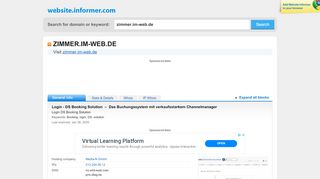 
                            4. zimmer.im-web.de at WI. Login - DS Booking Solution – Das ... - Www Zimmer Im Web Portal