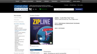 
                            4. Zipline - Cycle One (Year Two) - Chenelière Éducation - Cheneliere Education Portal