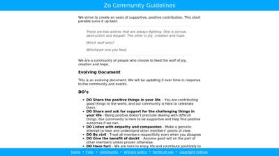 Zo Community Guidelines - Imikimi