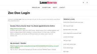 
Zoc Doc Login — One Click Access - loginhunter.com
