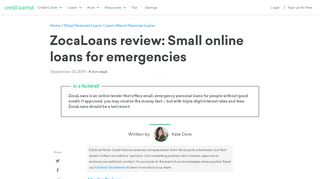
                            5. ZocaLoans Review: Small Emergency Loans | Credit Karma - Zoco Loan Login