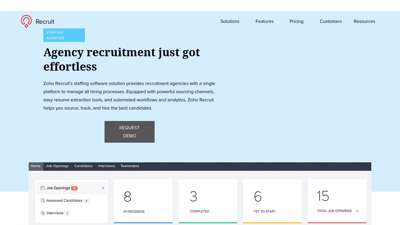 Zoho Recruit  Agency-recruitment-software