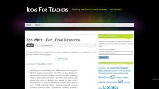 
                            6. Zoo Whiz – Fun, Free Resource | Ideas For Teachers - Zoowhiz Portal