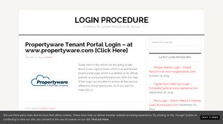 Zpm management tenant portal | Login Procedure - Zpm Management Tenant Portal