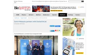 Zurich Malaysia partners with DoctorOnCall - BioSpectrum Asia - Zurich Malaysia Portal