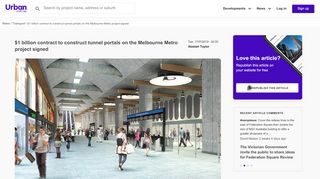 
                            5. $1 billion contract to construct tunnel portals on the Melbourne Metro ...