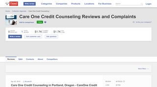 
                            7. 1 Care One Credit Counseling Review or ... - Pissed Consumer