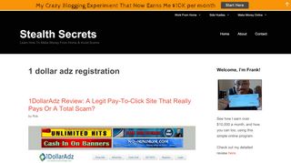 
                            2. 1 dollar adz registration | | Stealth Secrets