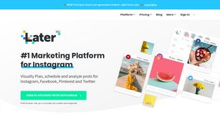 
                            1. #1 Instagram Scheduler & Social Media Platform: Later