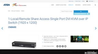 
                            2. 1-Local/Remote Share Access Single Port DVI KVM over IP ...