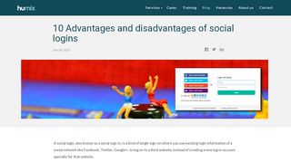 
                            1. 10 Advantages & Disadvantages of Social Logins | Humix