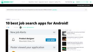 
                            5. 10 best job search apps for Android! (Updated 2019) - Android Authority