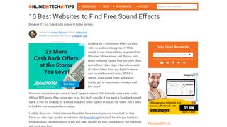 
                            4. 10 Best Websites to Find Free Sound Effects - Online Tech Tips