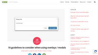 
                            9. 10 guidelines to consider when using overlays ... - UX for the masses
