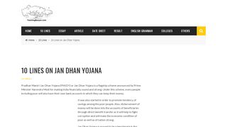 
                            9. 10 Lines on Jan Dhan Yojana in English for Children and ...