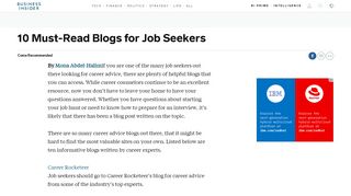 
                            3. 10 Must-Read Blogs for Job Seekers - Business Insider