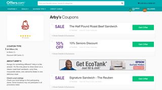 
                            7. 10% off Arby's Coupons & Specials (Sept. 2019)