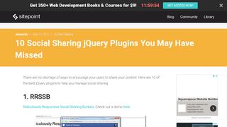 
                            2. 10 Social Sharing jQuery Plugins You May Have Missed ...