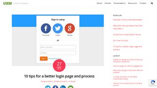 
                            10. 10 tips for a better login page and process - UXM
