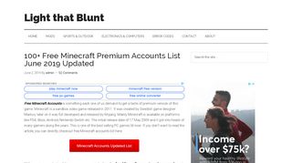 
                            9. 100+ Free Minecraft Premium Accounts List June 2019 Updated