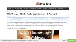 
                            8. 10.0.0.1 Login - 10.0.0.1 Router Login Username & Password
