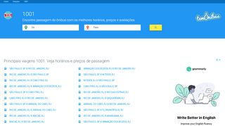 
                            3. 1001 - Passagem de ônibus, horário de ônibus e menor preço