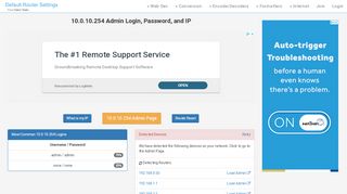 
                            6. 10.0.10.254 Admin Login, Password, and IP - Clean CSS