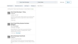 
                            3. 101 Duck Creek Developer jobs in United States - LinkedIn