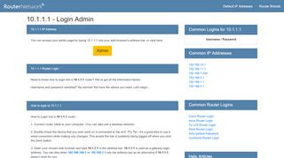 
                            4. 10.1.1.1 - Login Admin - Router Network
